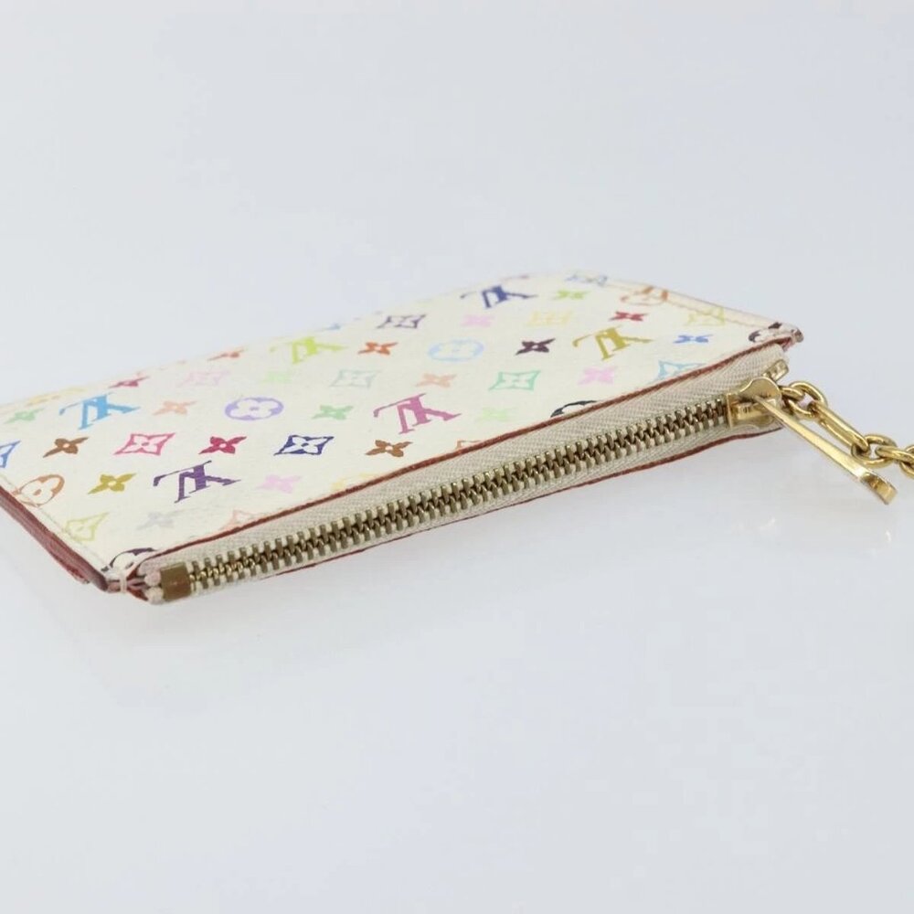 LOUIS VUITTON Multicolor Pochette ClesNM Coin Purse White - Picture 4 of 16